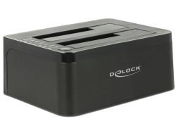 Кутия/Чекмедже за HDD Външна докинг станция Delock 62661, за 2.5"-3.5" HDD-SSD, USB 3.0 Функция за клониране