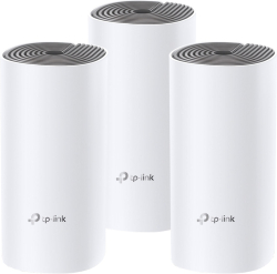 Безжични WiFi Mesh системa TP-LINK Deco E4(3-pack), AC1200, 2xFE, Mesh, Amazon Alexa