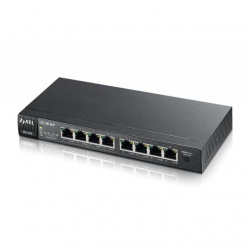 Комутатор/Суич Switch ZyXEL GS1100-8HP, 8x GbE порта, 4x PoE+, неуправляем, настолен