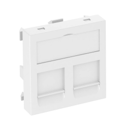 Мрежов аксесоар Панел 45mm x 45mm EU Style Double Shuttered Module - Accepts 2 x RJ-45 Jack