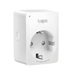 Мрежов аксесоар Управляем контакт TP-LINK Tapo P100(1-pack), Wi-Fi, 2,3KW