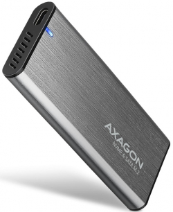 Кутия/Чекмедже за HDD AXAGON EEM2-SG2 USB-C 3.2 Gen 2 - M.2 NVMe - SATA SSD 30-80mm ALU box