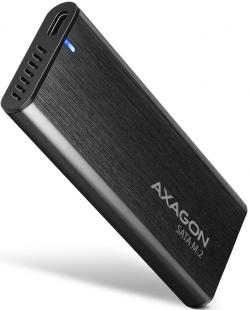 Кутия/Чекмедже за HDD AXAGON EEM2-SBC, M.2 SATA screwless RAW box, black, SuperSpeed USB-C 10 Gbps