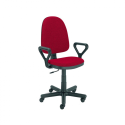 Офис стол Работен стол Prestige GTP, с подлакътници Topaz, екокожа, червен