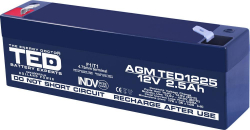 Акумулаторна батерия Оловна Батерия TED-1225; 12V - 2.5Ah  AGM 177-35-62 mm