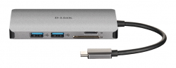 Докинг станция Докинг станция D-LINK DUB-M810, 8-in-1 USB-C, HDMI-Ethernet-Card Reader-Power
