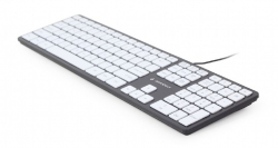 Клавиатура GEMBIRD KB-MCH-02-BKW, Chocolate Keyboard, black body, white keys