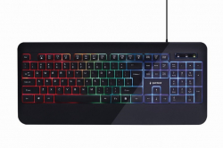 Клавиатура GEMBIRD KB-UML-03 Slim "Rainbow" backlight multimedia keyboard, black