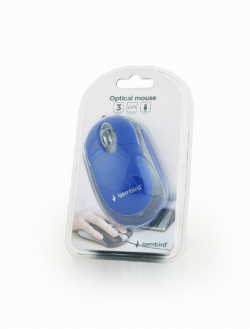 Мишка GEMBIRD MUS-U-01-BT Optical mouse, USB, синьо-прозрачно
