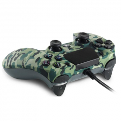 Други Жичен геймпад Spartan Gear Hoplite за PC и PS4, Green Camo