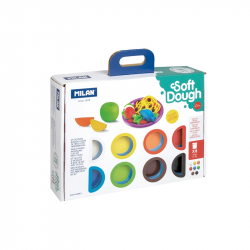 Канцеларски продукт Milan Тесто за моделиране Soft Dough Cooking Time, 8 цвята