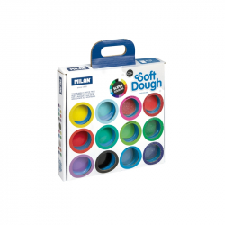 Канцеларски продукт Milan Тесто за моделиране Soft Dough, 16 цвята