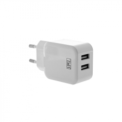 Принадлежност за смартфон TNB Зарядно устройство, 2 USB, 2.4 A, 12 W, бяло