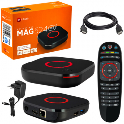STB - мрежов плейър IPTV приемник Infomir MAG524w3 - Wifi (Set-Top-Box) - медиен плейър
