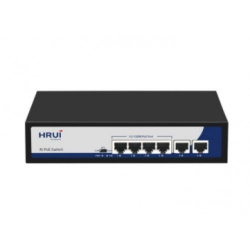 Комутатор/Суич Security CCTV POE Switch 10/100, 4 Ports + 2 UPLINK X 100Mbit, 1.2Gbps