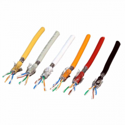 Медна пач корда Пач кабел категория 7, SF-UTP, LSZH, жълт - 100 м