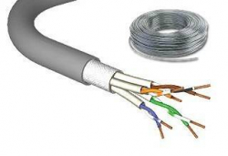 Медна пач корда Пач кабел категория 7, SF-UTP, LSZH, сив - 100 м