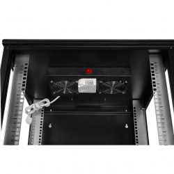 Шкаф за техника - Rack Стенен комуникационен шкаф, 600 мм дълбочина, черен, Elegant Wall ELGW 12U