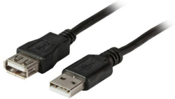 USB 2.0 Удължителен кабел USB A male - female, черен