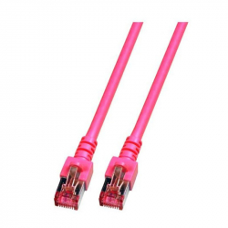 Медна пач корда RJ45 Пач корда екранирана S-FTP, категория 6, LSZH, розова Изберете дължина 1 метър
