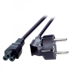 Кабел/адаптер Захранващ кабел Schuko 90° - C5 180°, черен Изберете дължина 3 метра
