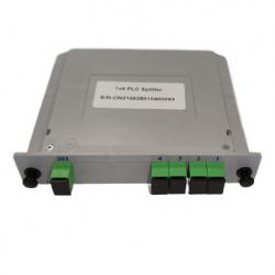 Оптичен сплитер PLC оптичен сплитер 1x4 с SC-APC конектори, LGX касета