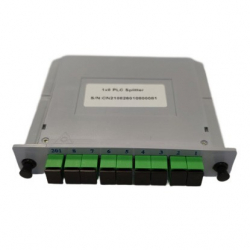 Оптичен сплитер PLC оптичен сплитер 1x8 с SC-APC конектори, LGX касета