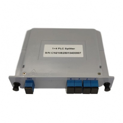 Оптичен сплитер PLC оптичен сплитер 1x4 с SC-UPC конектори, LGX касета