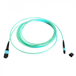 Оптична пач корда MPO-F към MPO-F кабел, 24 core, мултимод OM3 — 20 метра