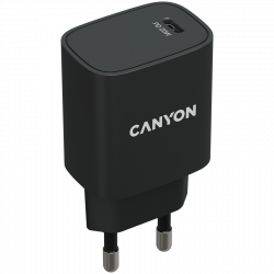 Кабел/адаптер Canyon, PD 20W Input: 100V-240V, Output: 1 port charge: USB-C:PD 20W