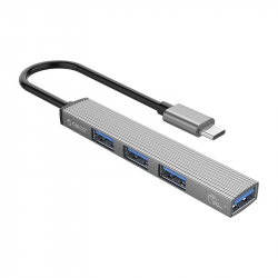 USB Хъб Orico хъб USB3.0-2.0 HUB 4 port - Type-C input - AH-13-GY