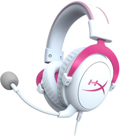 Слушалки Геймърски слушалки HyperX Cloud II Pink, Микрофон, Розово-Бяло