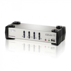 KVM продукт KVMP превключвател, ATEN CS1734B, 4-портов, PS-2-USB, VGA, Audio, OSD