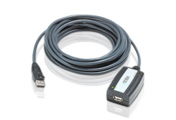 Кабел/адаптер Удължителен кабел ATEN UE250, USB-A мъжко - USB-A женско , 5 м, USB 2.0, Черен