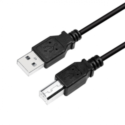 Кабел/адаптер Cable USB2.0 A-B, 2m, Logilink CU0007B