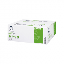 Продукт Papernet Тоалетна хартия Bio Tech, на пачка, двупластова, 21 х 11 cm, 224 къса, 40 броя