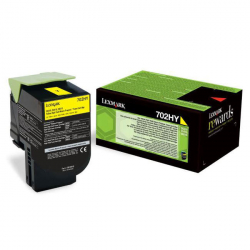 Тонер за лазерен принтер LEXMARK 702HY toner cartridge yellow high capacity 3.000 pages 1-pack