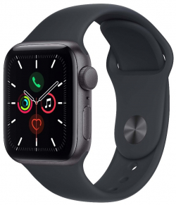 Смарт часовник APPLE Watch SE V2 GPS 44mm Space Gray Aluminium Case with Black Sport Band Regular