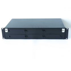 Изтеглящ се оптичен панел за 6 MPO касети, 2U, черен