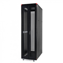 Шкаф за техника - Rack Мрежови шкаф 600x1000 с перфорирани врати, черен, Elegant PRO ELGP 42U
