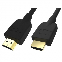 HDMI 2.0 High Speed кабел с Ethernet 4K A-A към M-M, черен — 2 метра