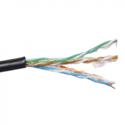 Инсталационен LAN кабел  UTP кабел, външно полагане SecurityNET cat.5e, jelly, черен, макара 500m