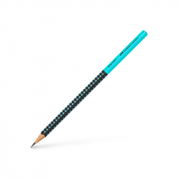 Канцеларски продукт Faber-Castell Молив Grip 2001 Two Tone, черен и тюркоаз