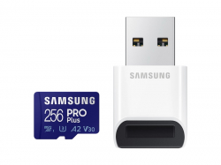SD/флаш карта Samsung 256GB Micro SD PRO Plus + Reader, Class10, Read 160MB-s - Write 120MB-s