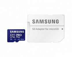 SD/флаш карта Samsung 512GB Micro SD PRO Plus + Reader, Read 160MB-s - Write 120MB-s