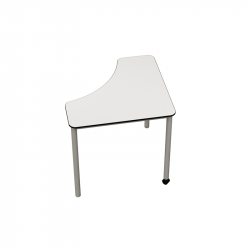 Бюро Ученическа маса RFG Flexus, триъгълна, 111 x 72 x 64 cm, бял HPL