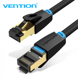 Медна пач корда Vention Кабел LAN SFTP Cat.8 Patch Cable - 2M Black 40Gbps - IKABH