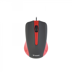Мишка Yenkee 1015RD, оптична, USB, с кабел, червена