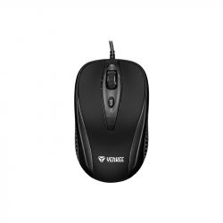 Мишка Yenkee 1025BK, оптична, USB, 2400 dpi, с кабел, черна