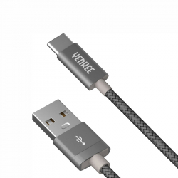 Кабел/адаптер Yenkee Кабел 301 GY, USB-A Male към USB-C Male, 1 m, сив